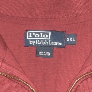 Red Ralph Lauren Quarter Zip Pullover